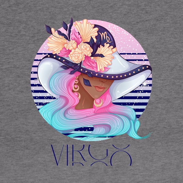 Virgo Zodiac Sign | Circle Beautiful Girl by Violete Designs